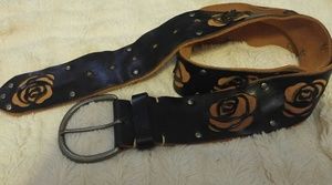Bundle 3 for $22.  Black leather w/laser cut roses